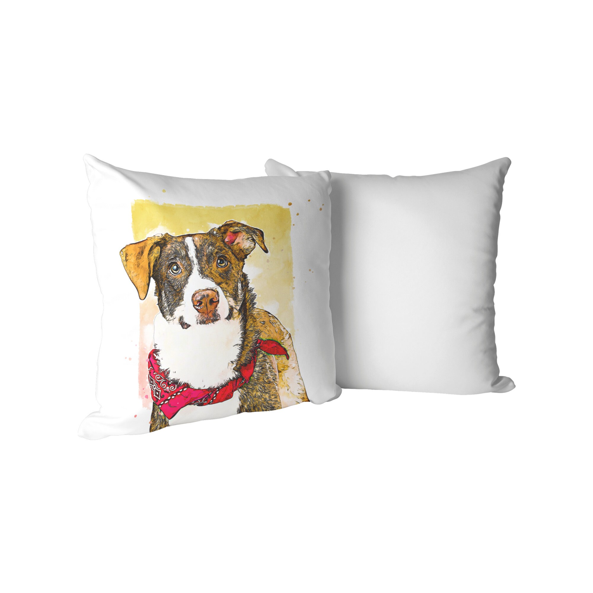 Custom Pet Portrait Pillow from Photo Dog Pillow Etsy