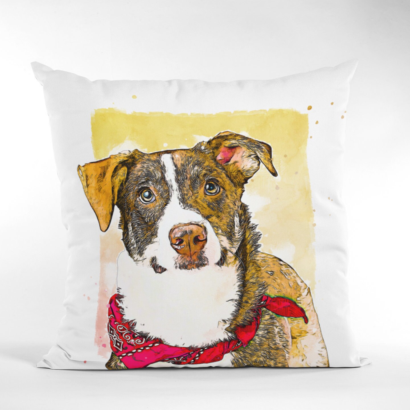 Custom Pet Portrait Pillow From Photo Dog Pillow Etsy UK