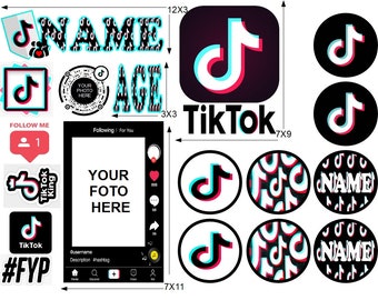 Tik Tok Cake Topper Printable Etsy