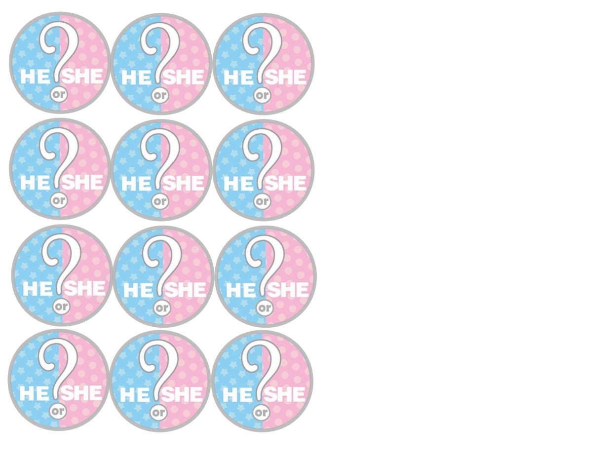 Gender Reveal Baby Shower Girl or Boy Cupcakes Topper Rice or Etsy