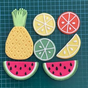 Summer fruits  Fondant Sugar Paste Decoration Cake and Cupcakes Toppers