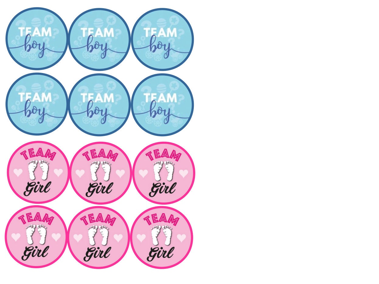 Gender Reveal Baby Shower Girl or Boy Cupcakes Topper Rice or Etsy