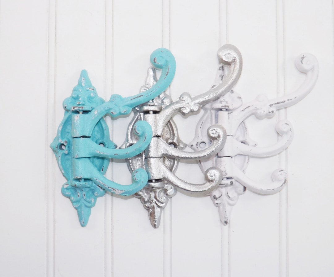 Swing Arm Wall Hook Shabby Chic Wall Hook Coat Hanger Etsy