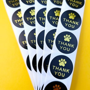Etiqueta adesiva para evento de casamento, obrigado, cão, urso, pé, cliente, pacote de pequenas empresas, feito à mão, decoração de presente, envelope, caixa de correio, saco
