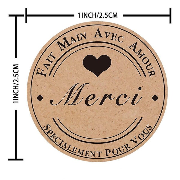 Merci Thank You French Wedding Event Party sticker label tag customer small business package homemade handmade gift decoration mail box bag