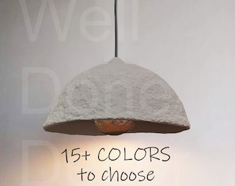 Retro Lampshade Ceiling | Kitchen Pendant Lighting | Kitchen Island Art Deco | Industrial Farmhouse Ceiling Lighting | Paper Mache Luminaire