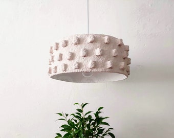 Deckenlampe Art Deco | Boho Teen Girl Room Decor | Art Modern Lamp Shade | Ceiling Paper Lamp Shade | Chandelier Pink Lampshade