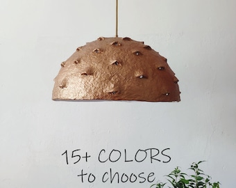 Copper Paper Lamp Shade Hanging Lamp Shade Moon Lamp Rustic Pendant Light Hanging Lamp Globe Light Chandelier Light Eco Friendly
