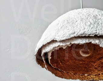 Abat Jour Origami Blanc | White Gold Lampshade | Unique Lamp Modern | Pendant Light Paper | Office Lamp France | Modern Home Lighting