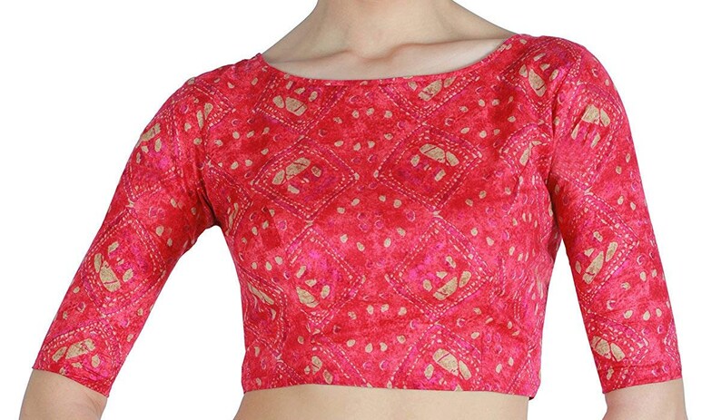 Pink Art Silk Blouse New Indian Designer Readymade Blouse For Women Wedding,Party Wear Saree Choli Top Tunic Sari Blouse