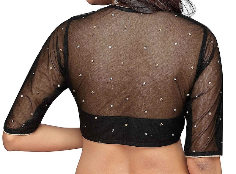 Black Raw Art Silk Non Padded Blouse New Indian Designer Readymade Blouse For Bridesmaid Wear,Party Wear Saree Choli Top Tunic Sari Blouse