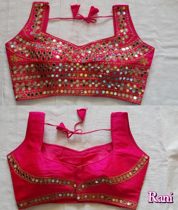Pink Banaras Brocade Art Silk New Designer Stitched Readymade Blouse Saree Choli Top Tunic Sari Blouse For Bridal Wedding Wear Blouse