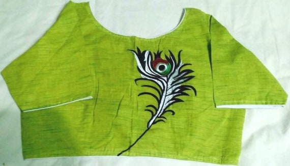 Feather Handcrafted Embroidered Cotton Stitched Re
