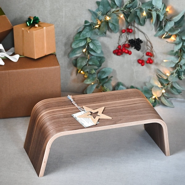 Yoga lover gift idea, Portable minimalist meditation bench, Mindfulness Christmas gift, Strong wooden bench for praying, Seiza pose stool