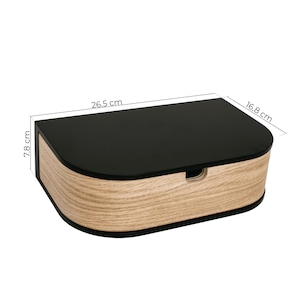 Mounted wall nightstand, Entryway retro floating console, Modern floating wooden bedside table shelf drawer image 10