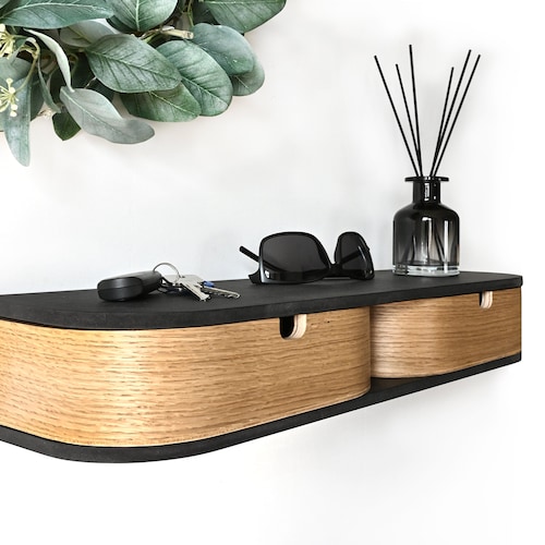 Floating Nightstand Modern Nightstand Metal Bedside Table Etsy