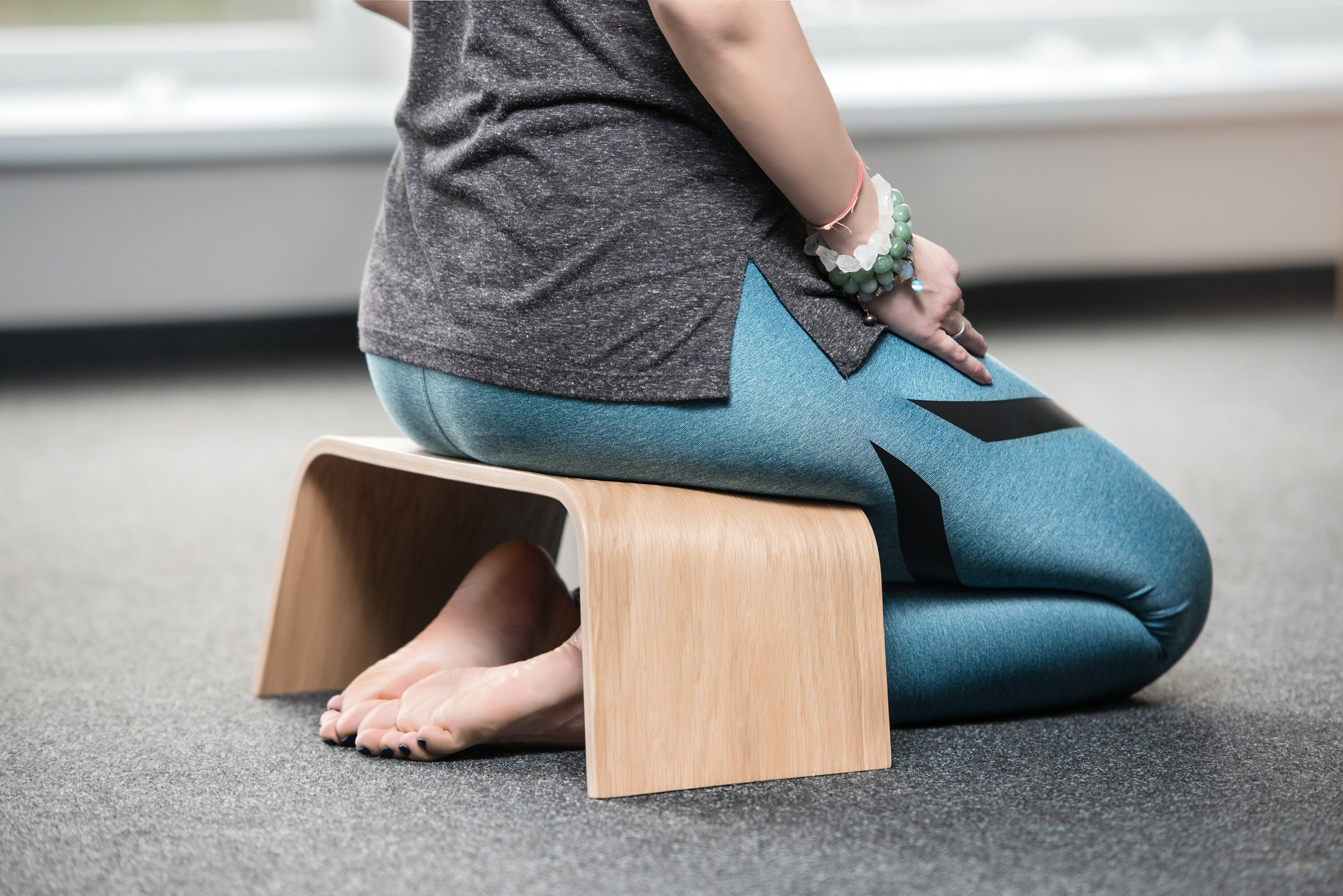 Yoga Folding Kneeling Bench Meditation Chair EEUK Meditation Bench