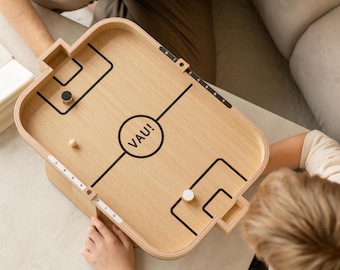 Magnetic Tabletop Soccer Game: Handmade Wooden Family Fun