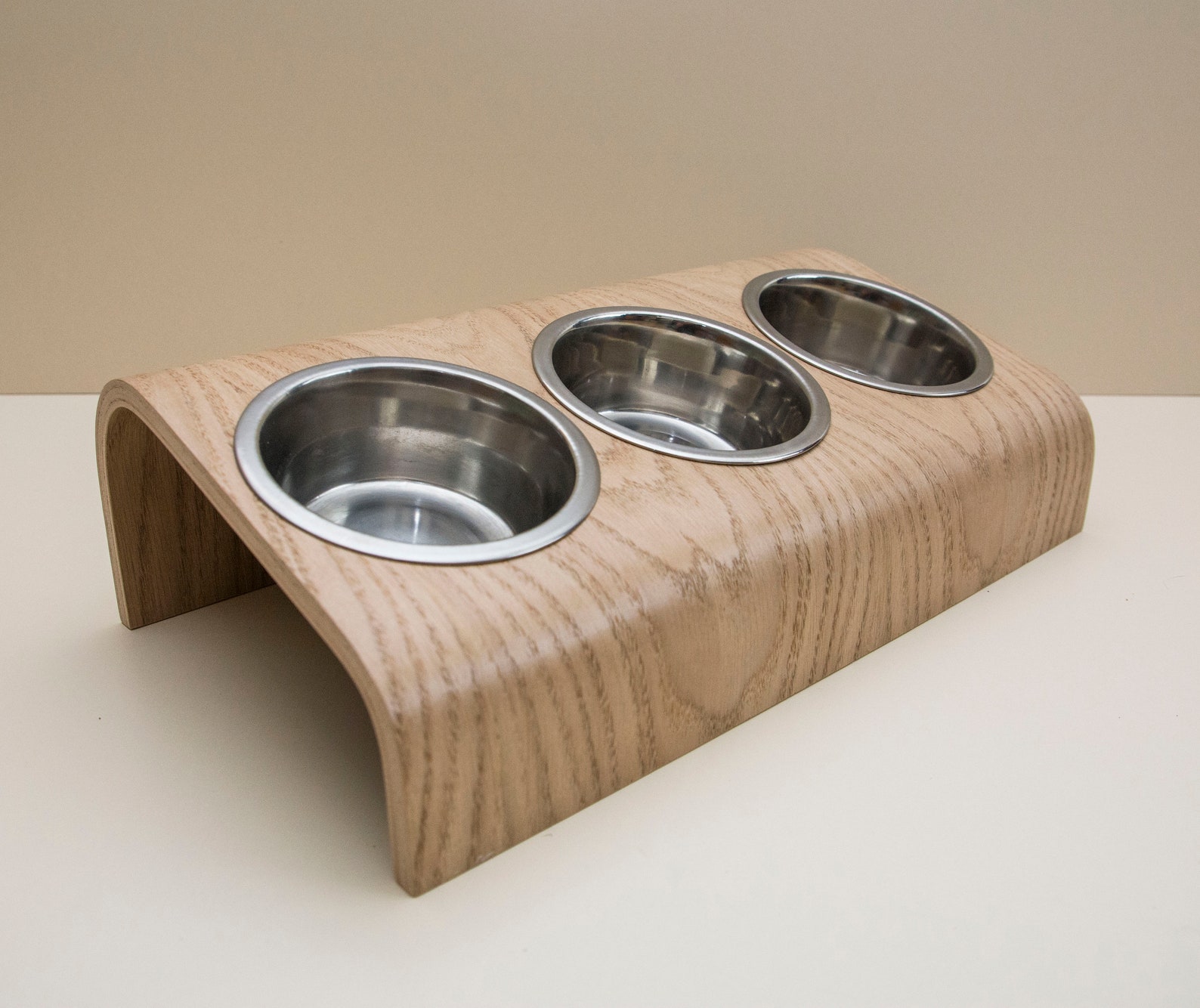 Pet Feeding Station With 3 Bowls Triple Small Dog Feeding Etsy UK