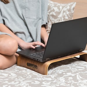 Wooden Laptop Tray for Comfortable Using in Bed, on Sofa, Scandinavian Style