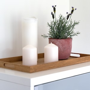 Oak Wood Desk Organizer Box Set: Multi-Size Drawer Dividers