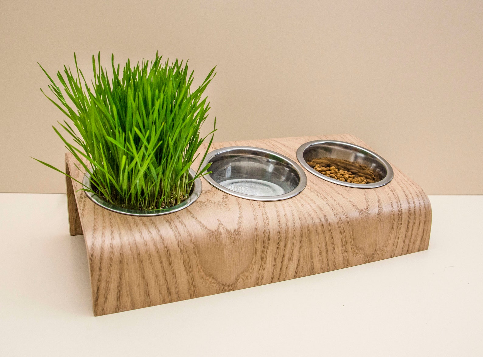 Pet Feeding Station With 3 Bowls Triple Small Dog Feeding Etsy UK