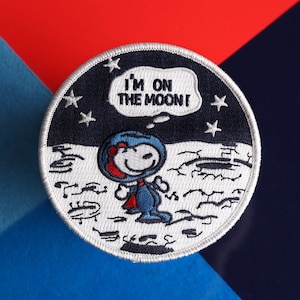 Snoopy Astronaut on the Moon Patch