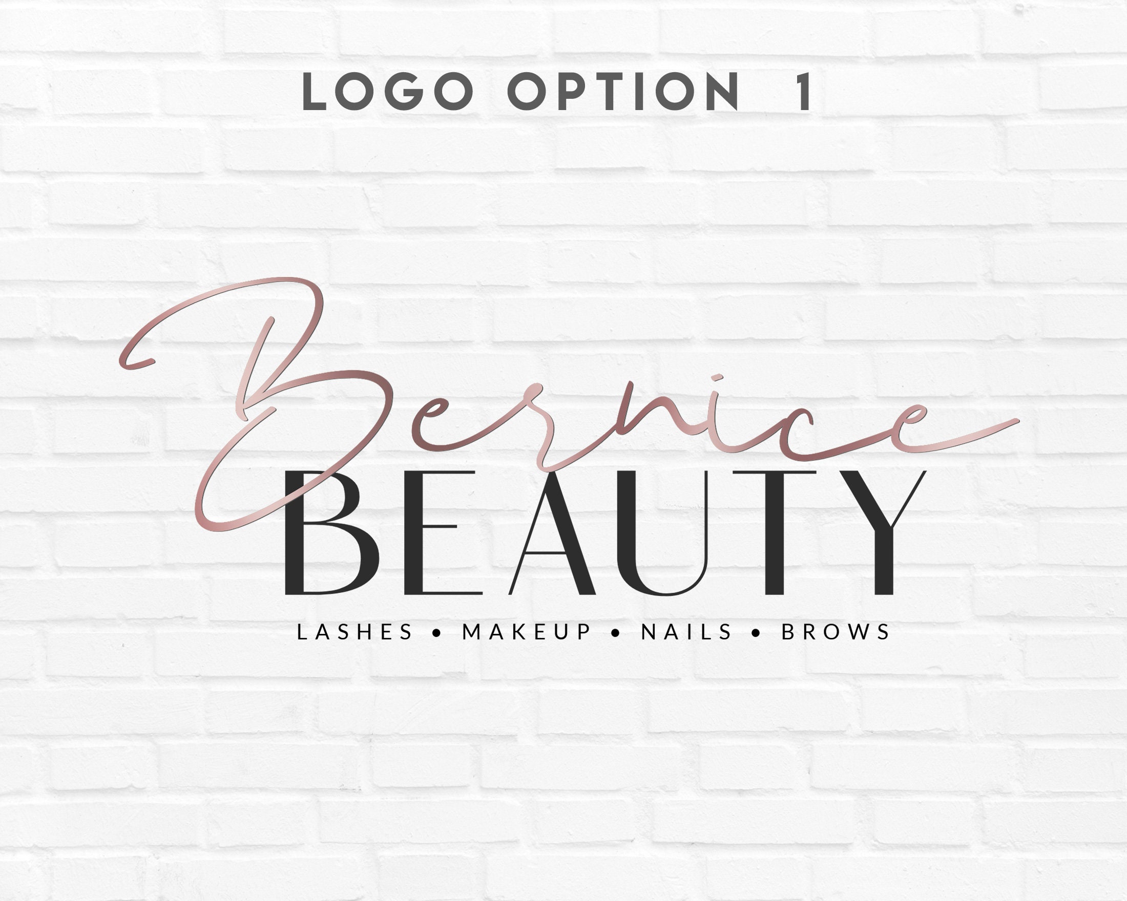 Rose Gold Premade Logo Signature Beauty Logo Initials Logo Etsy