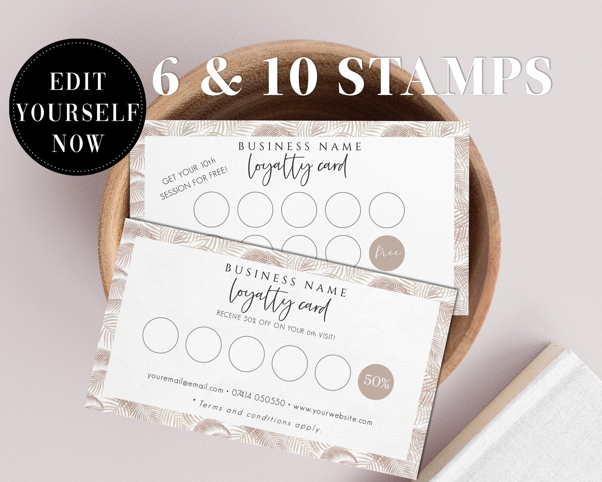 Tropical Customer Loyalty Card Stamp Card Template Editable  Etsy Throughout Customer Loyalty Card Template Free