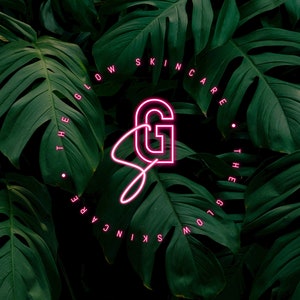 Tropical Neon Logo Pink Neon Beauty Logo Premade Lash Logo - Etsy