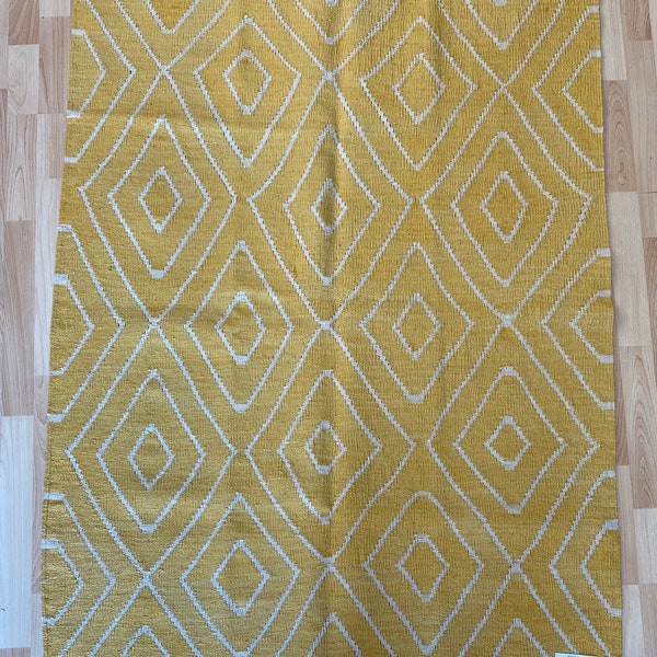 Marokkaanse Rhombus Design Contemporay platte geweven kilim.