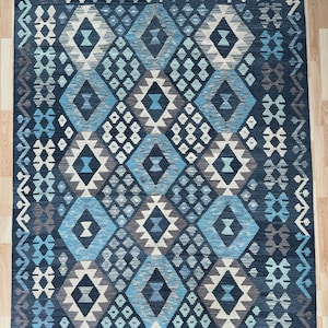 Afghan Maimana hand made flat woven kilim.