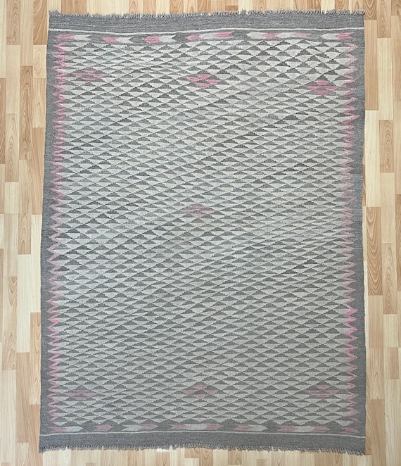 Undyed Organic Colour Afghan Maimana Hand Woven Wool Kilim.
