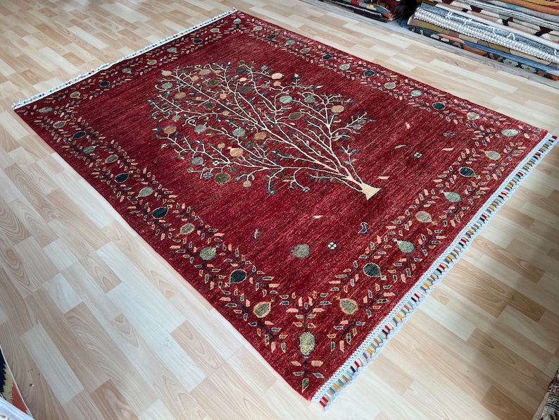 Tree of Life Hand Knotted Wool Area Rug. - Etsy