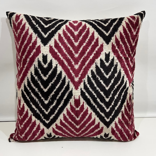 Coussin en soie Ikat Velvet (50x50cm)