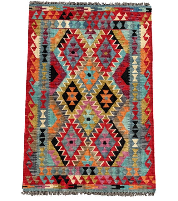 Classic Afghan Maimana Flat Woven Kilim. ( 180 X 120 Cm ) - Etsy