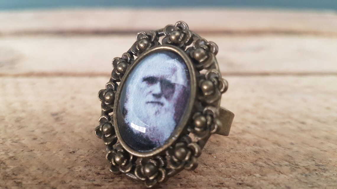 Charles Robert Darwin Ring British Naturalist Science Gift Etsy