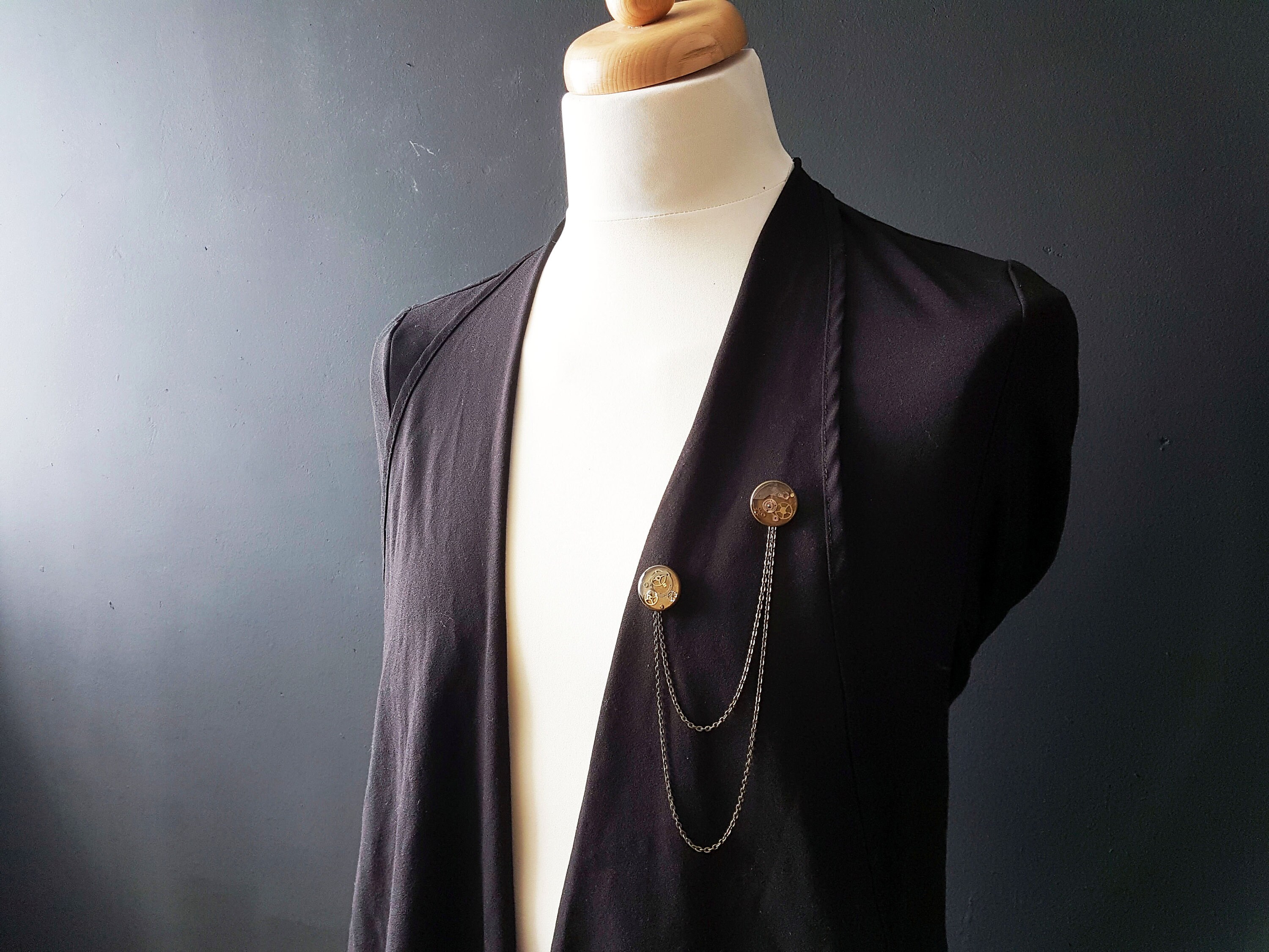 Lapel pin chain handmade lapel brooch unisex lapel pin Etsy