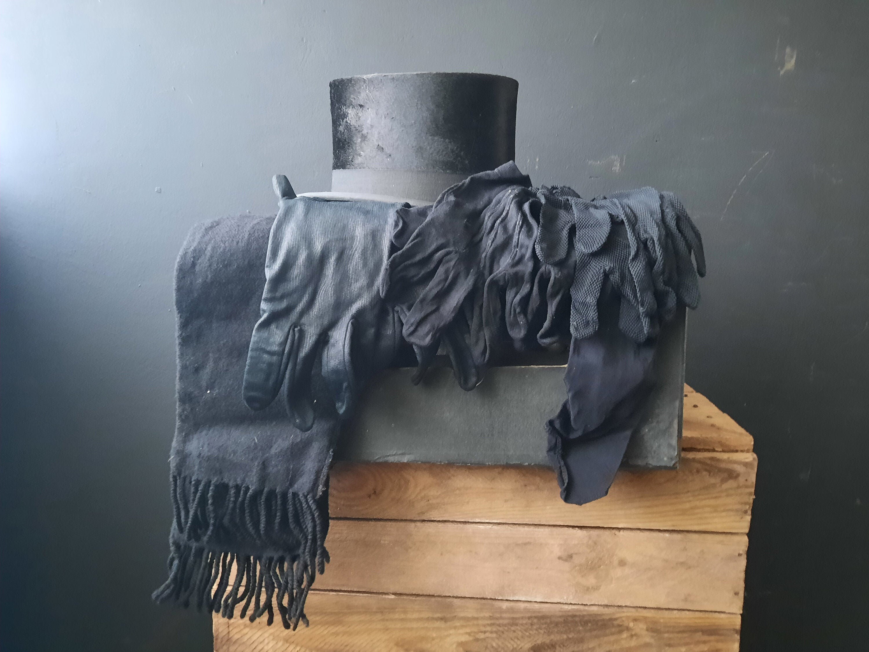 Authentic Black Steampunk Top Hat Black 