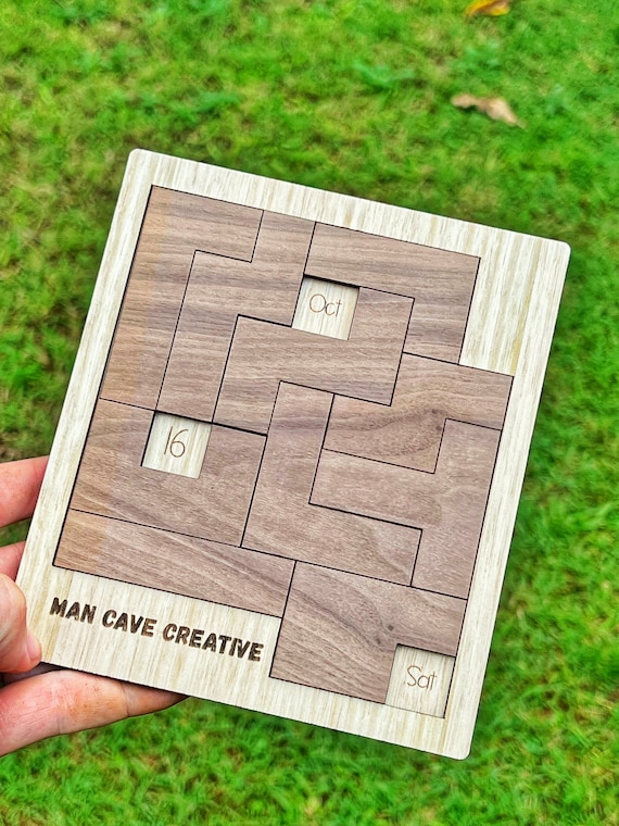 DAILY CALENDAR PUZZLE the Original Wooden Challenge - Etsy