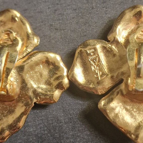 Vintage Yves Saint Laurent clip-on earrings - image 4