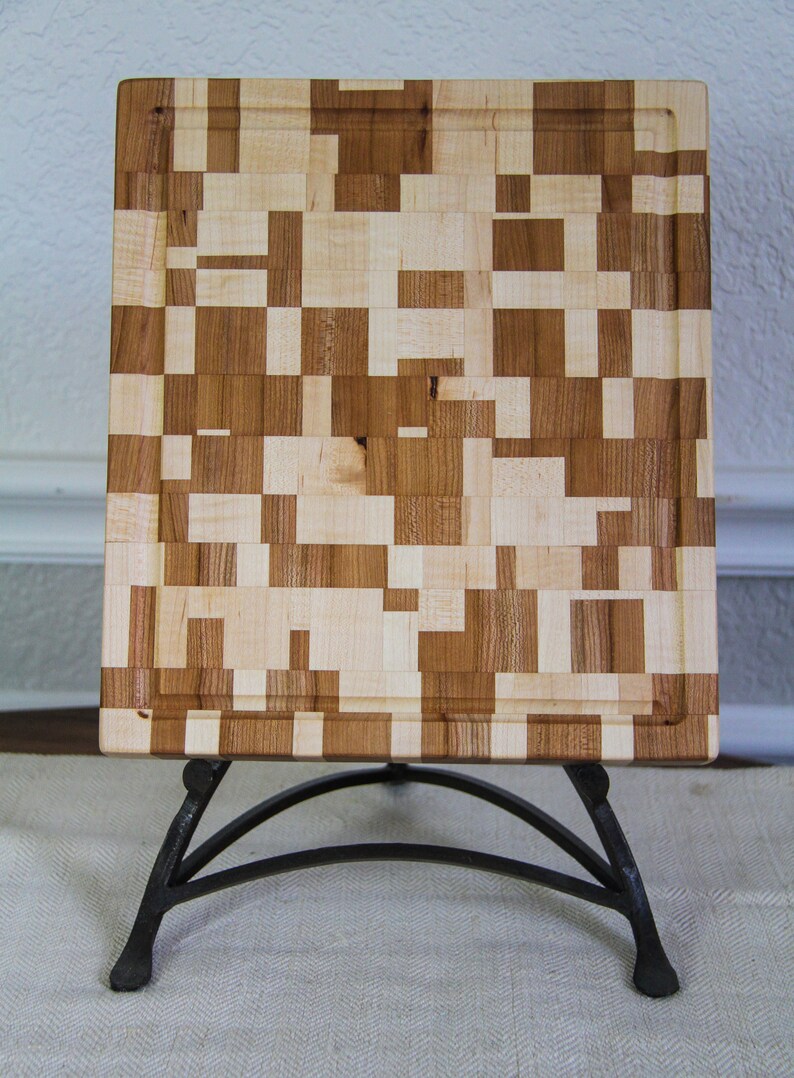 Cutting Board Handmade Random Pattern Edge Grain Etsy