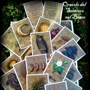 Oracolo del Sentiero nel Bosco per divinazione e lettura carte. Oracolo originale. Fatto a mano su ordinazione.