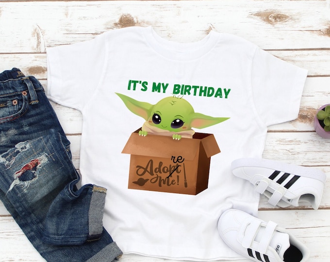 Baby Yoda Birthday Shirt the Child Birthday T-shirt Baby Yoda - Etsy