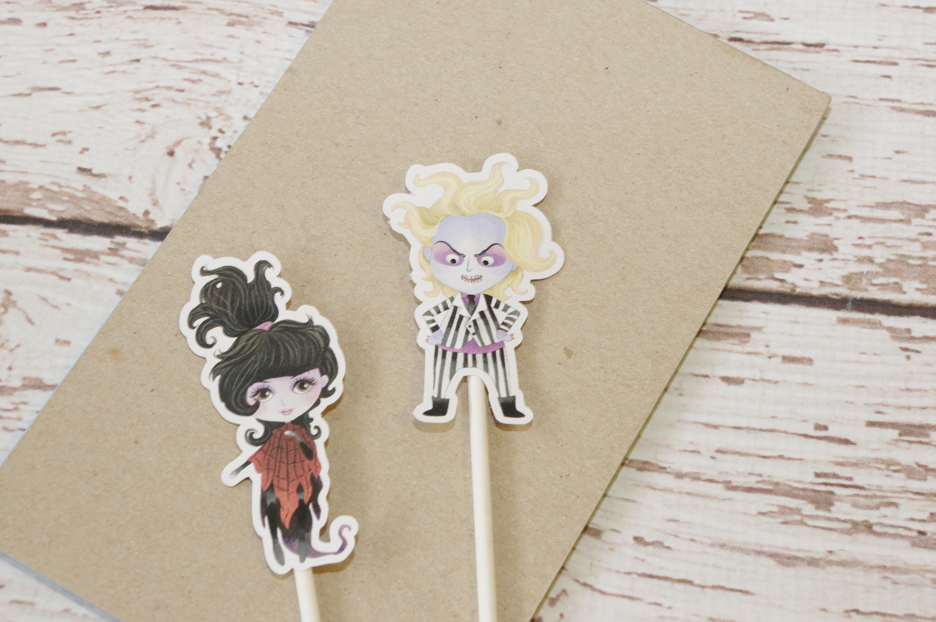 Beetlejuice Cupcake Topper Halloween Party Decor Beetlejuice | Etsy