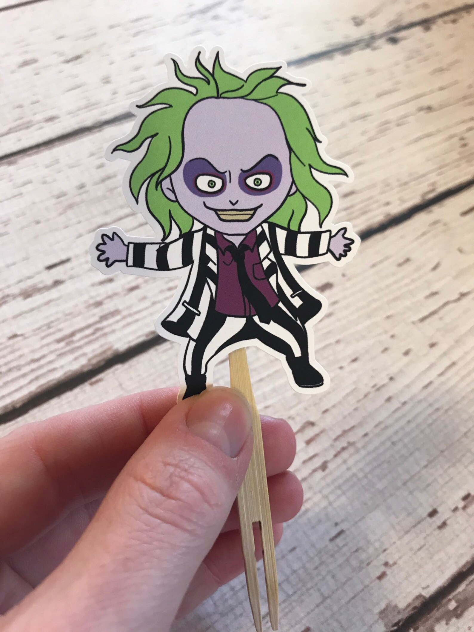 Beetlejuice Cupcake Topper Halloween Party Decor Beetlejuice | Etsy