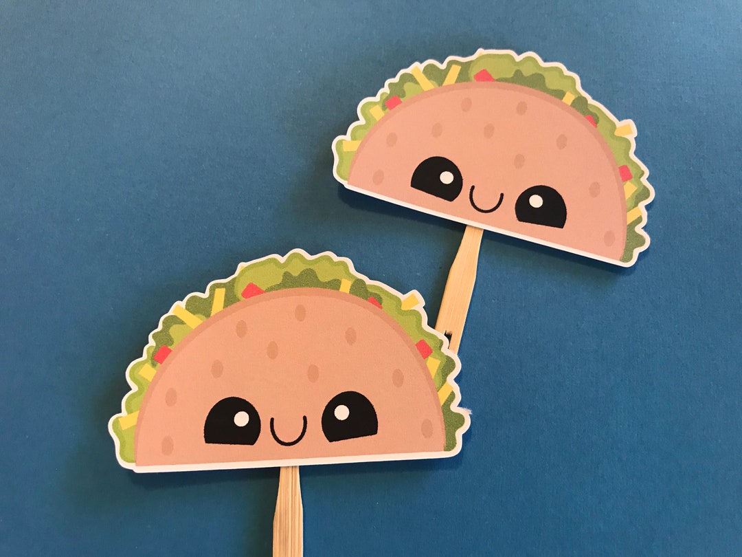 12 CT Taco Cupcake Toppers Taco Cupcake Food Picks Cinco De Mayo Party