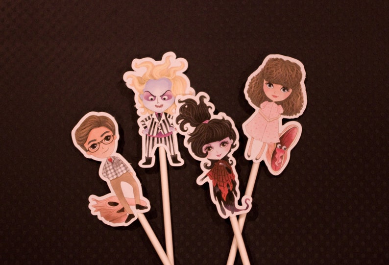 Beetlejuice Cupcake Topper Halloween Party Decor Beetlejuice - Etsy
