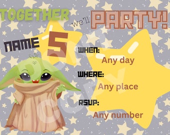 space alien digital party invite print at home party invite cute alien party baby alien party decor digital party template