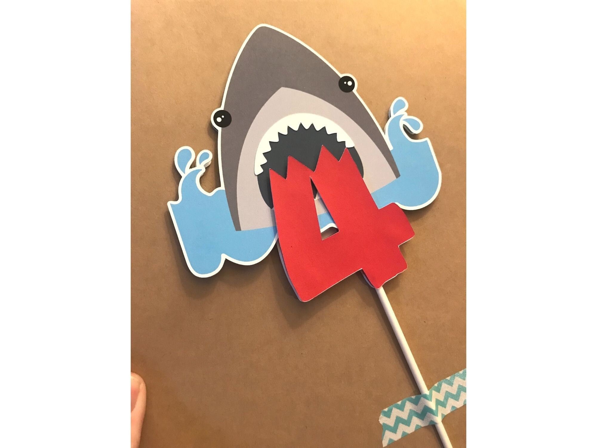 Shark Cake Topper Custom Shark Cake Topper Shark Birthday Etsy